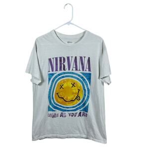 Nirvana White Band Tee size L